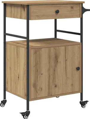 Obrázok produktu pre vidaXL Kuchynský vozík Artisan – dub 56 x 43 x 89,5 cm drevotrieska