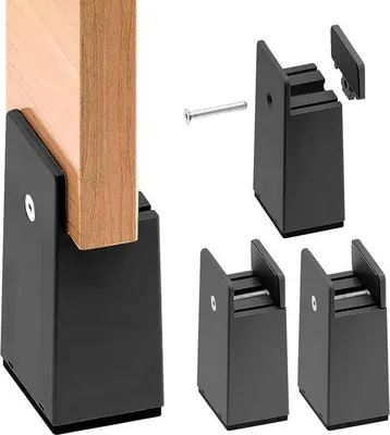 Produktbild von Famanu Möbelverhöhung 10 cm - Verstellbare Tisch- und Bettverhöhung mit Schraubklemme