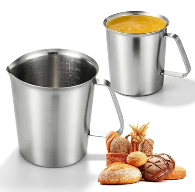 Produktbild von 2 Messbecher aus Edelstahl – 500 ml und 1000 ml