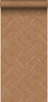 Zdjęcie produktu dla Sanders & Sanders Tapeta motyw jodełki pomarańczowo brązowym 53 cm x 10 m