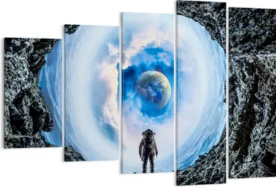 Produktbild von Bild auf Leinwand - Leinwandbild - Kosmos Planet - 150x100cm - Wand Bild - Wanddeko - Wandbilder - Leinwanddruck - Bilder - Kunstdruck - Wanddekoration - Leinwand bilder - Wandkunst - EG150x100-4025