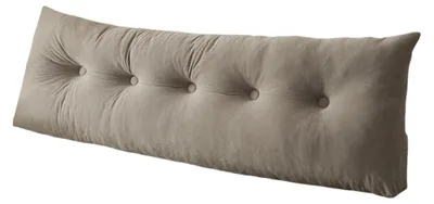 Produktbild von Dreieckiges Kopfteilkissen mit ergonomischer Rückenlehne und Seitentasche für Bett und Sofa im Studentenwohnheim