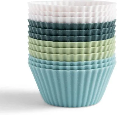 Zdjęcie produktu dla Formy silikonowe wielokrotnego użytku Unyqoos® do muffinek, pojemność 75 ml – bez BPA, nieprzywierające, odporne na temperaturę od -20°C do +230°C, przeznaczone do piekarnika, mikrofalówki, frytkownicy konwekcyjnej i zamrażarki