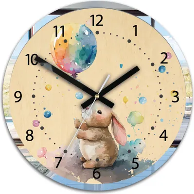 Produktbild von ModernClock, Wanduhr, Wanduhr für Kinder, Kaninchen, 30 cm
