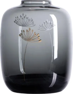 Produktbild von Räder Glasvase Pusteblume H.15cm, D.12cm, grau