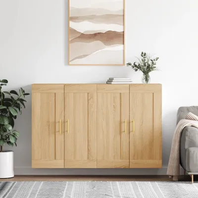 Zdjęcie produktu dla vidaXL Szafki ścienne 2 szt. Materiał drewnopochodny dąb sonoma