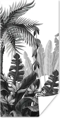 Produktbild von MuchoWow® Poster Design - Blätter - Dschungel 60x120 cm - Wandschmuck