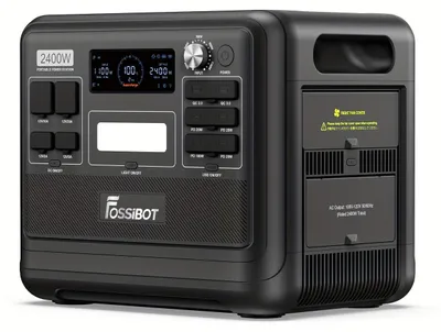 Obrázek produktu pro Solární generátor F2400, záložní baterie LiFePO4 s kapacitou 2048 W a 2400 W výstupů (4800 W špičkový výkon), přenosná elektrárna pro použití v domácnosti, v karavanu, v autě, v exteriéru a při kempování