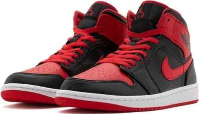 Produktbild von Nike Air Jordan Mid Zwart/Wit/Fire Red - Sneaker - DQ8426-060 nike air force, nike air force 1 low, nike air force heren, nike air force 07, nike air force low, nike force, nike air force wit, 315122-111, nike air force one