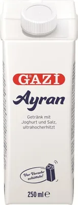 Produktbild von Gazi Ayran 30x 250ml Joghurt-Soft-Drink Erfrischungs-Getränk im Tetra Pak