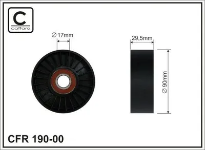 Produktbild von CAFFARO 190-00 Umlenkrolle Keilrippenriemen 90mm für RENAULT 18 (134) 18 Variable (135)