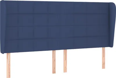 Produktbild von vidaXL Kopfteil mit Ohren Blau 163x23x118/128 cm Stoff