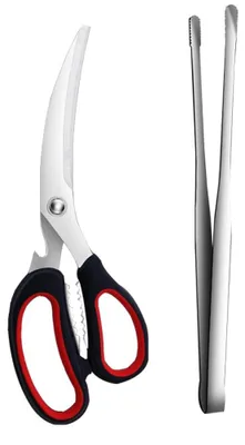 Immagine prodotto di Solidchoice - Set di 2 pinze e spatole in acciaio inossidabile per barbecue
