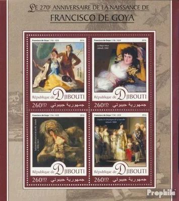 Produktbild von Briefmarken Dschibuti 2016 Mi 1149-1152 Kleinbogen (kompl. Ausg.) postfrisch Francisco de Goya