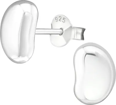 Produktbild von Ohrringe Ohrstecker 925 Sterling Silber mit Bohne