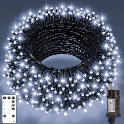 Weihnachtsbaumbeleuchtung, 50 m, 500 LEDs, kaltweiß