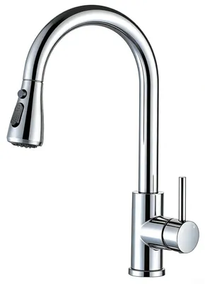 Produktbild von AICA Hochdruck Edelstahl Küchenarmatur Ausziehbar Wasserhahn Küche Mischbatterie Chrom