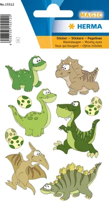 Produktbild von Schmucketiketten Dinokinder Wackelaugen Packung mit 10 Stück