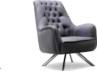 Produktbild von Sessel Design Couch Sofa Relax Textil Polster Sitzer Luxus Grau Neu