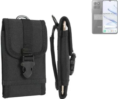 Produktbild von K-S-Trade Holster Handy Hülle kompatibel mit Honor 70 Lite Holster Handytasche Gürtel Tasche Schutz Hülle Robust Outdoor schwarz
