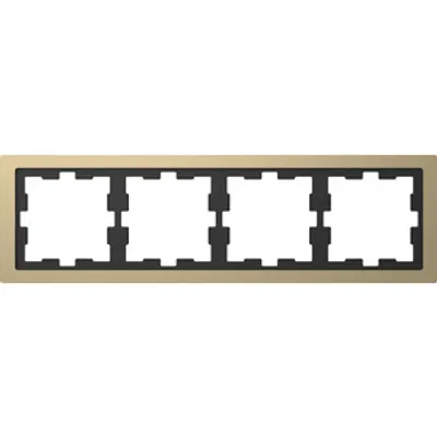 Produktbild von MERTEN MEG4040-6551 Metallrahmen D-Life 4fach Champagnermetallic
