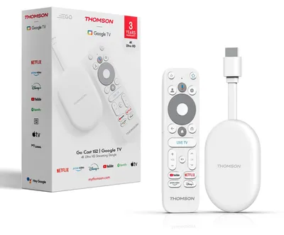 Immagine prodotto di Thomson Go Cast 152, chiavetta streaming 4K UHD con Google TV e assistente Google