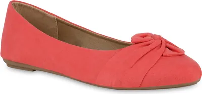 Produktbild von VAN HILL Damen Übergrößen Klassische Ballerinas Slippers Schuhe 841280, Farbe: Coral, Größe: 43