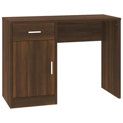 Produktbild von vidaXL Schreibtisch mit Stauraum Braun Eichen-Optik 100x40x73 cm