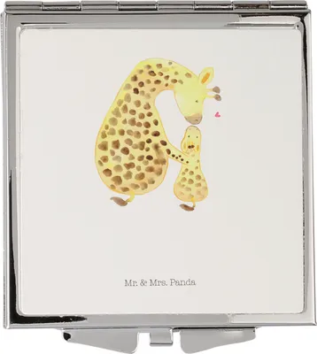 Produktbild von Mr. & Mrs. Panda Kosmetikspiegel Nasenbär - Weiß - Geschenk, Schminkspiegel, Frauen Spiegel, Rüsselbär, Kleiner, Taschenspiegel, Handspiegel, Nasenbären, Lustige Sprüche