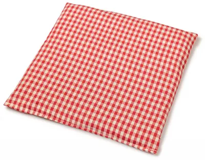 Produktbild von Rapssamenkissen 24x24cm rot-weiß | Wärmekissen Kühlkompresse Körnerkissen