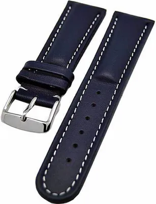 Produktbild von Uhrenarmband Armband blau gepolstert 18mm Kalbleder NEU