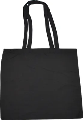 Produktbild von Baumwolltaschen Tragetasche Henkel Baumwollbeutel Tasche Stoffbeutel, Farbe:Schwarz, Henkel:ca. 34 cm