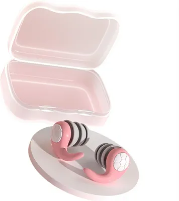 Produktbild von INF Silikon Ohrstöpsel zur Geräuschreduzierung - Wiederverwendbar, Bequem, 2 Stück Rosa
