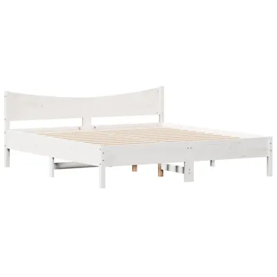 Produktbild von Massivholzbett ohne Matratze Weiß 180x200 cm Kiefernholz