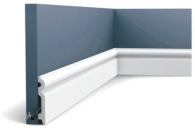 Immagine prodotto di Orac Decor Sx137 Axxent Battiscopa dal profilo robusto Battiscopa per pareti e pavimenti con funzione di protezione dei cavi | 2 metri