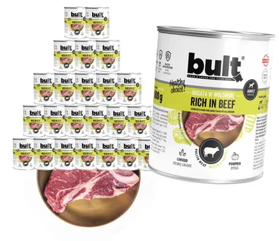 Produktbild von Bult | Feuchtfutter für Hunde - Rindfleisch - 24x800g - Vollwertige Hundenahrung - Natürliche Zutaten