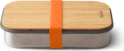 Produktbild von black+blum BAM-SB003, Box, Rechteckig, Orange, Silber, Holz, Silikon, Edelstahl, Holz, 150 mm, 220 mm