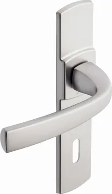 Zdjęcie produktu dla Zestaw drzwiowy Muze BEZAULT - Rozstaw 165 mm - Aksamitny chrom - Klucz L - 4075/6390