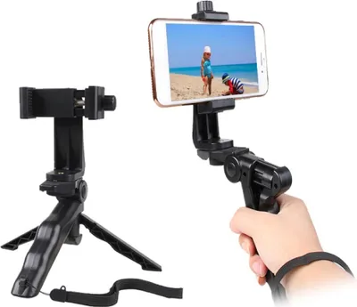 Produktbild von Tragbarer 2 in 1 Handheld Gimbal Stabilisator Stativ Desktop Telefon Kamerahalter