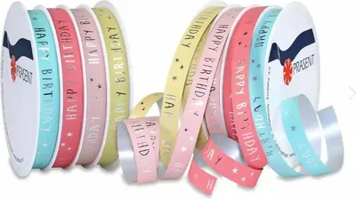 Obrázek produktu pro Iden Ringelb.happy Birthd 20Mx10Mm Pastell 20Mx10Mm Pastell