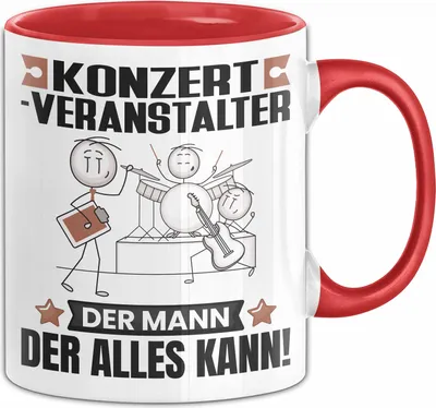 Produktbild von Konzertveranstalter Tasse Geschenk für Konzertveranstalter Der Mann Der Alles Kann Geschenkidee zum Geburtstag (Rot)