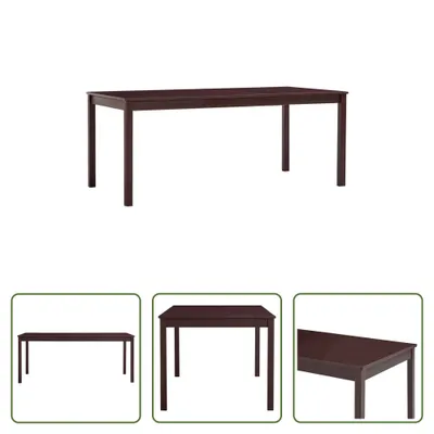 Produktbild von The Living Store Esstisch Dunkelbraun 180 x 90 x 73 cm Kiefernholz