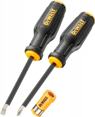 Produktbild von DeWalt DWHT0-62057 FullFit Schraubendreher-Set, 2 Stück, hauptsächlich für Schraubanwendungen, enthält PH2 und 6 mm, ergonomisches und langlebiges Design.