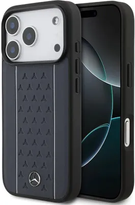 Obrázek produktu pro Kůže v tmavě modré barvě – zadní kryt Mercedes-Benz pro iPhone 17 Pro