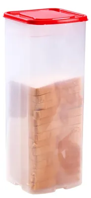 Brotaufbewahrungsbox mit luftdichtem Deckel, 34x13x13 cm, Kunststoff