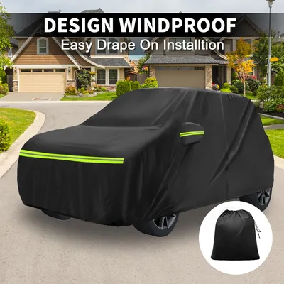 Image de Housse De Voiture Pour Renault Twingo Ii/Iii 2007-2020 210D-Pu ExtšŠrieure Complššte Toutes Saisons ImpermšŠable Protection Contre Soleil, Pluie Et Neige Fermeture šŠclair Conducteur