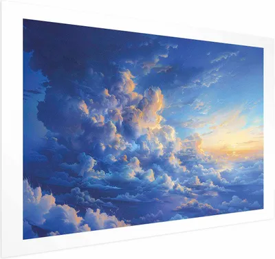 Produktbild von Posterpapier Poster - When the Sky Becomes Canvas: A Masterpiece of Nature in the Clouds 42x29.7 cm Muster b-H-10029-ao-a
