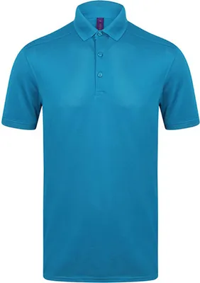 Obrázek produktu pro Henbury H460 | Pánská strečová polokošile + Wick Finish - barva: Sapphire Blue - velikost: S