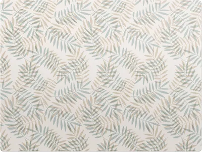 Produktbild von Pastellfarbene Blätter – Bodenschutzmatte – Stuhlunterlage 120x90 cm – Rutschfest – Hartbodenmatte