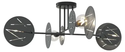 Zdjęcie produktu dla Lampa wisząca FRICK czarna 4xE27x20W metal wym:31x86x86cm IP20 Emibig